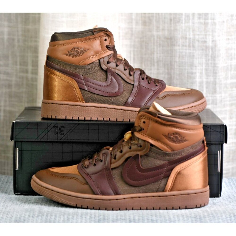Jordan Women's High-Top Athletic Shoes Brown Bronze